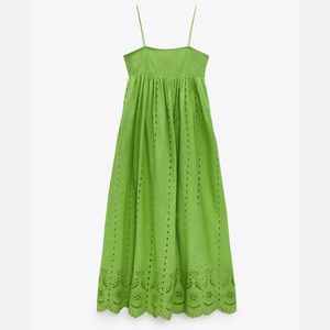 NWT GREEN MAXI ZARA DRESS